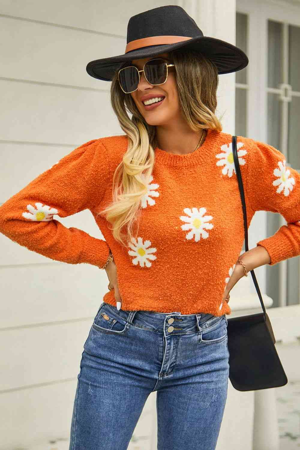 Flower Pullover Sweater (S-XL)