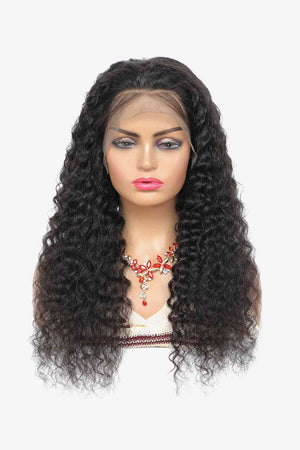 Brazilian Remy 20” 13x4“ Lace Front Wigs Human Hair Curly Natural Color 150% Density