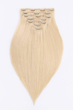 Blonde 20" 120g Clip-in Hair Extensions Indian Human Hair