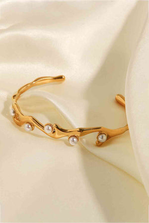 Pearl Open Bracelet