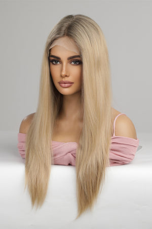 13*2" Blonde Straight Lace Front Synthetic Wig 24'' 150% Density