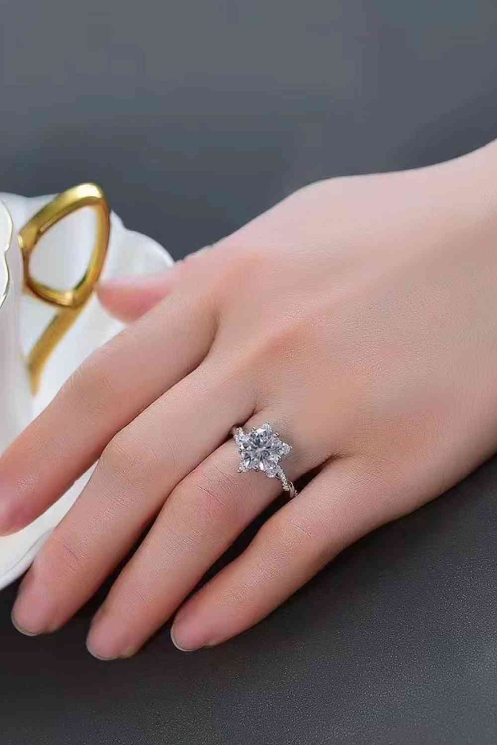 3 Carat Moissanite Twisted Ring