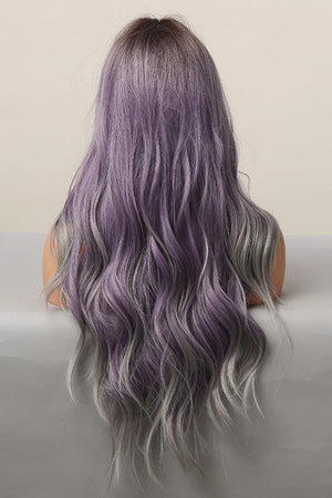 Purple Elegant Wave Full Machine Synthetic Wigs 26''