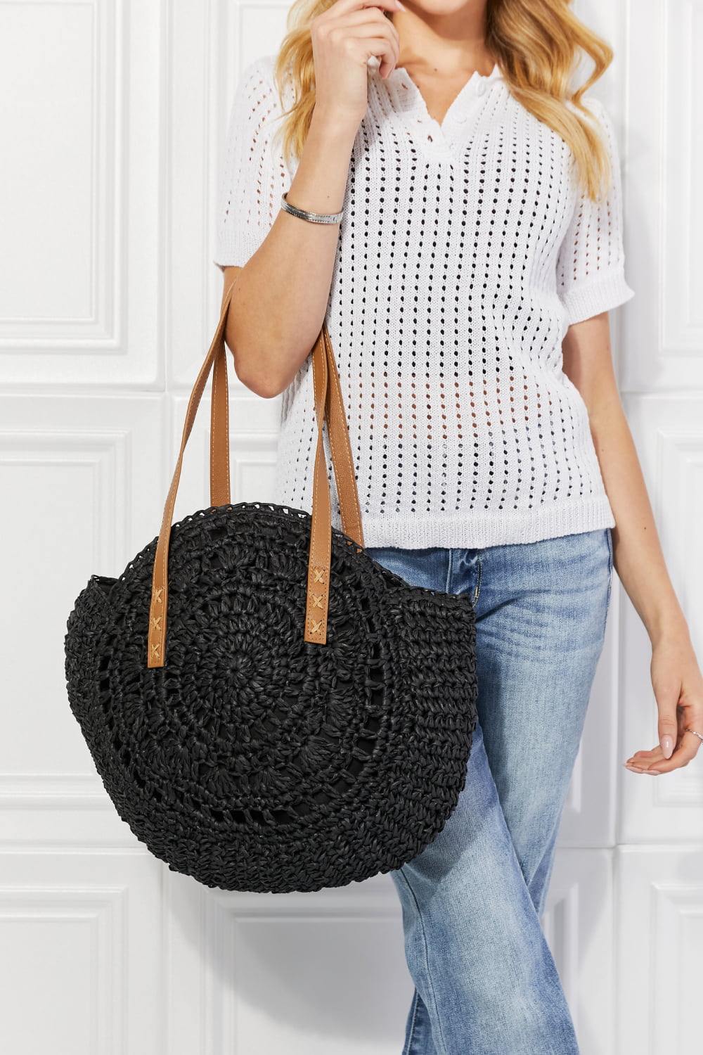 Black Crochet Handbag