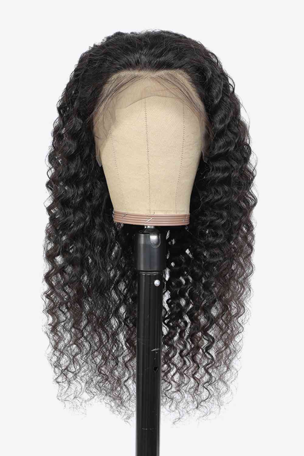 Brazilian Remy 20” 13x4“ Lace Front Wigs Human Hair Curly Natural Color 150% Density