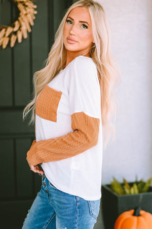 Color Block Cable-Knit Sweater (S-3XL)