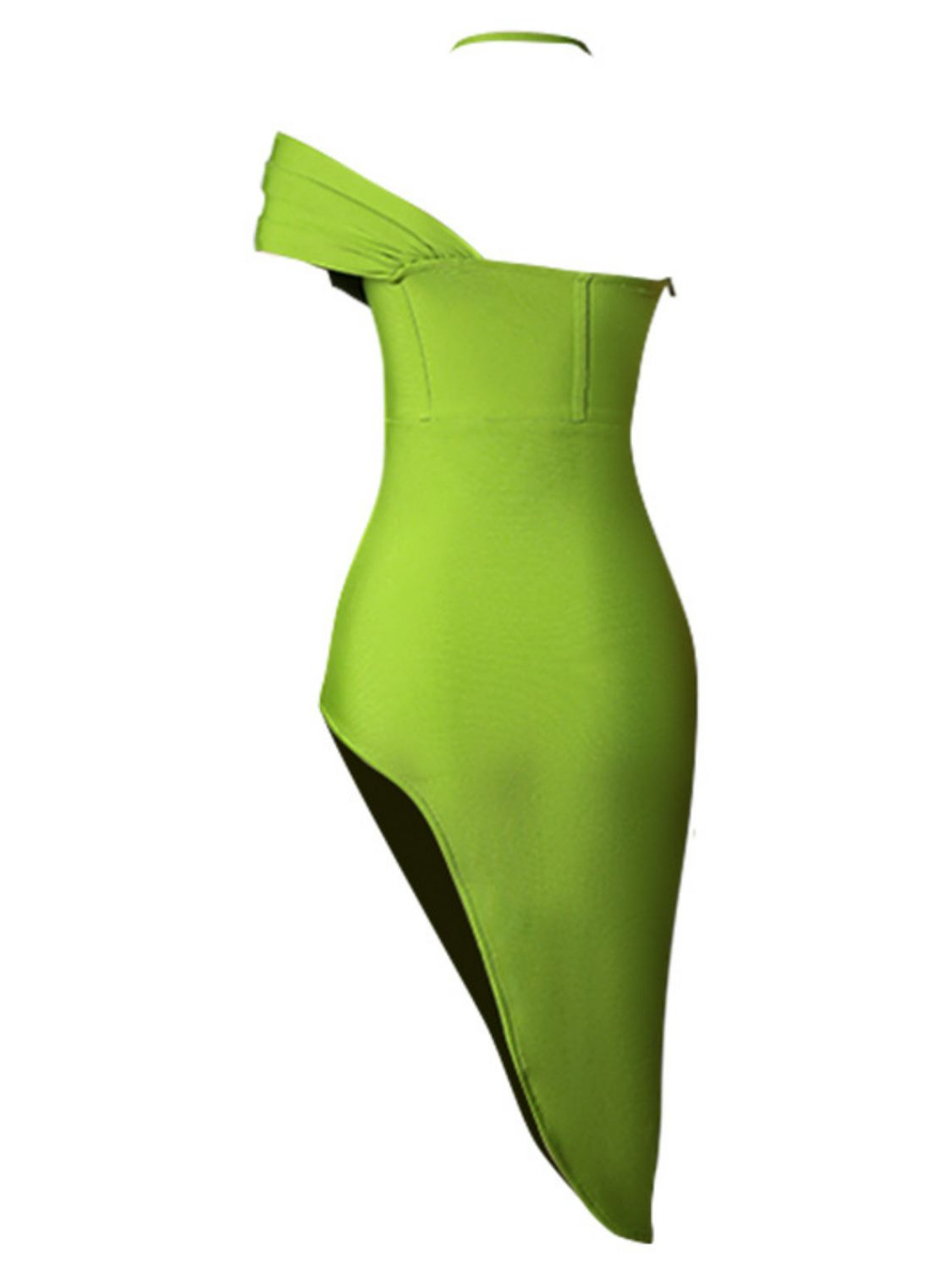 Green Halter Neck Split Dress (S-L)
