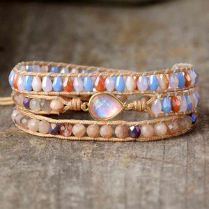 Natural Stone Crystal Opal Beaded Bracelet